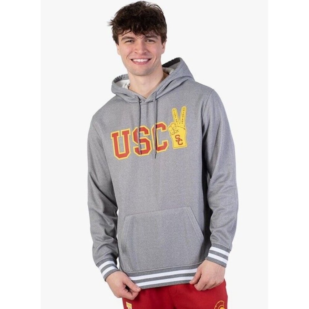 Ultra Game Ncaa Soft Fleece Pullover Hoodie Sweatshirt Unc Trojans Size Xxl 2xl